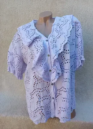 Блуза из прошвы,р50-52💜💜💜