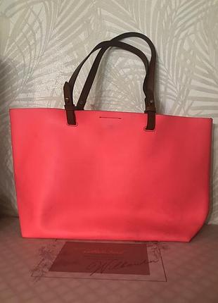 Продам сумка шоппер fossil rachel tote коралл кожа