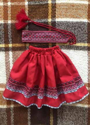 Спідничка до вишиванки + пояс, розм 116