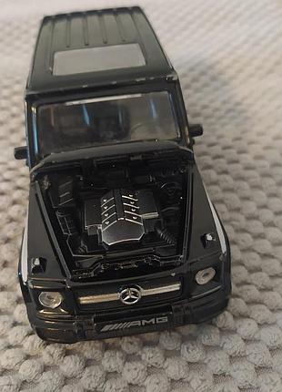 Моделька для хлопчика mercedes-benz g-class g65 amg, чорна, масштабу 1:32, металева