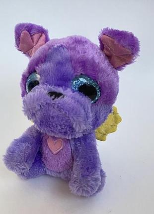 Коллекционная мягкая игрушка hatchimals (хэтчималс) фиолетовый дракоша / щенок с крыльями