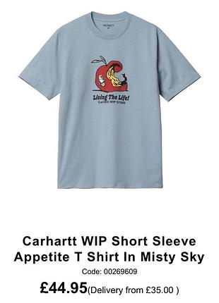 Мужская футболка carhartt wip appetite из органического хлопка
