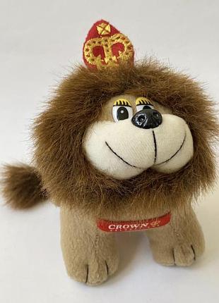 Коллекционная винтажная мягкая игрушка король лев (king leo, маскот crown)