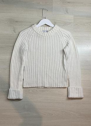 Жіночий светр uniqlo x jw anderson з вовною оригінал дизайнерський в'язаний джемпер casual premium розмір m / ua 46 чудовий стан