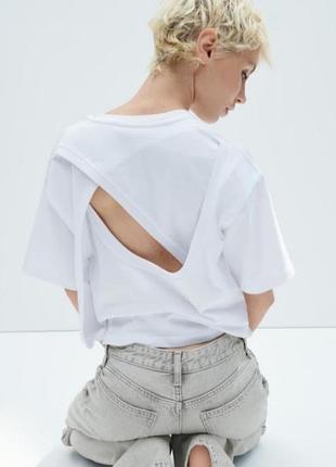 Zara футболка с элементами деконструкции