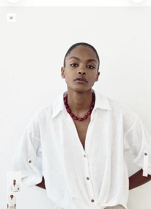 Лляна рубашка zara