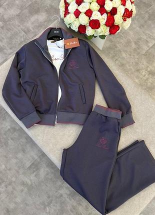 Спортивний костюм синій сірий loro piana