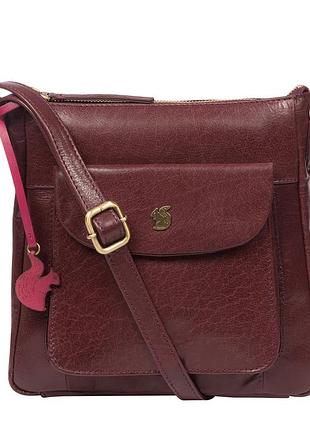 Сумка conkca london 'shona' plum leather cross body bag