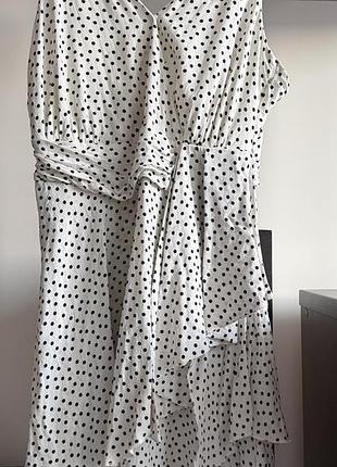 Біла сукня у горошок reserved  р. xl
