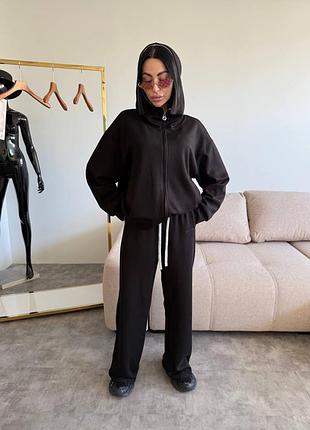 Gucci костюм спортивний чорний з сірим штани кофта