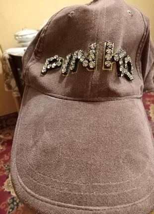 Кепка женская pinko итальялия хлопок с камушками