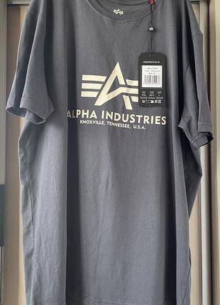 Футболка alpha industries basic сіра xl нова з біркою