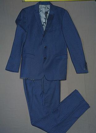 Костюм темно синій  remus uomo  тканина  marzotto   size  42l 
 94% wool 6% cashmere