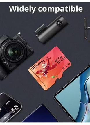 Карта пам'яті micro-sd bliksem 64 gb class 10 tf card. нова