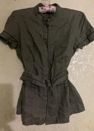 Льняная блузка mango р.s/m