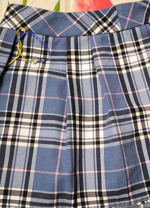 Юбка школьная в клетку marks spencer 8-9 лет + браслет