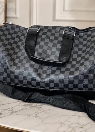 Дорожня сумка louis vuitton damier graphite (якісна копія)