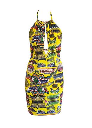 Колекційна вінтажна мінісукня moschino swim y2k оригінал (розмір s)