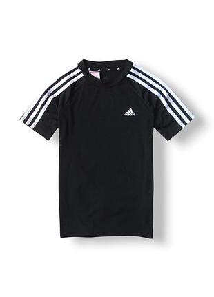 Чорна дитяча спортивна футболка adidas sereno aeroready 9-10 років