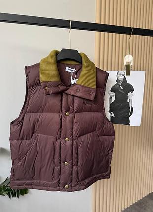 Коричнева жилетка celine осінь весна