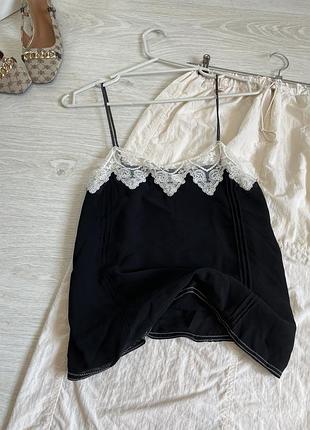 Майка з мереживом zara