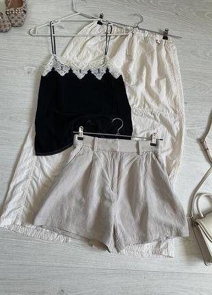 Лляні шорти із вмістом віскози h&m