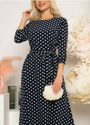 Сукня в мілкий горох з поясом laura ashley, р.14