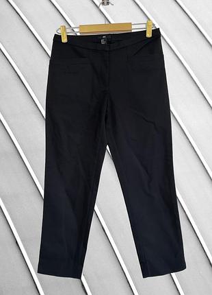 Женские черные брюки h&amp;m 38 40 s m оригинал эйчендем классические брюки зауженные средняя посадка базовые 44 46