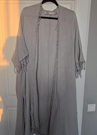 Накидка пончо zara  100% cotton