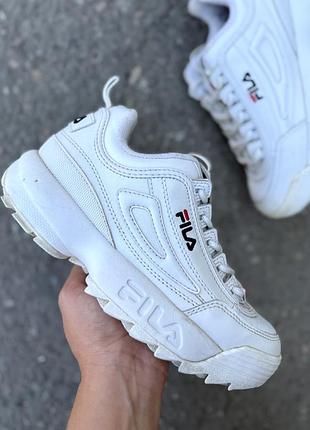 Кроссовки fila белые на платформе оригинал raptors 35 размер