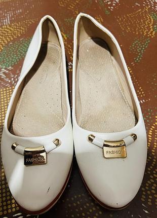 Білі балетки fashion, 38р.  220грн