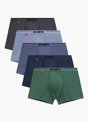 Труси atlantic 5smh шорти боксерки чоловічі набір 5 штук мікс