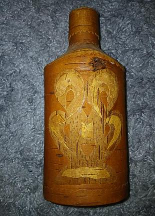 Бутылка покрыта корой винтаж швеция ~0.5 л