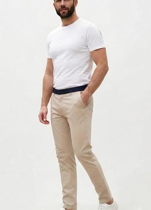Стильные бежевые чиносы h&amp;m slim fit