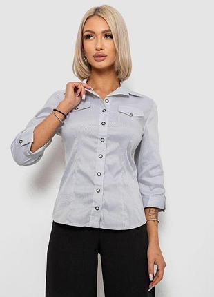 Сорочка класична в смужку, колір сірий, 230r643