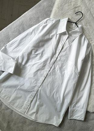 Біла сорочка оверсайз h&m