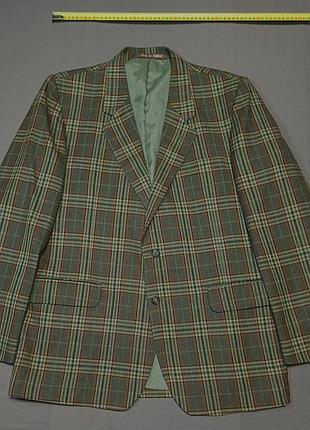 Плечі 46 см vintage 70s baronia tailored by harding of nantwich england made in england pure new wool size  50  pure new wool   картатий піджак