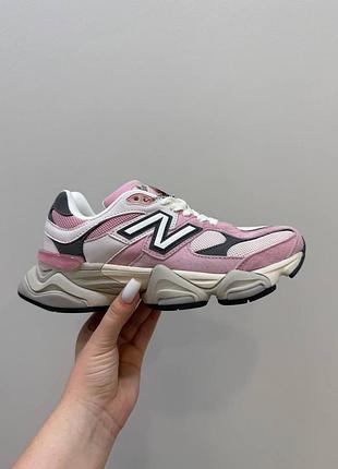 Женские розовые кроссовки new balance 9060 pink х нью беланс 37