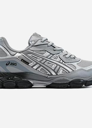 Серые кроссовки asics gel nyc grey black gore tex х асикс 44