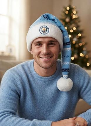 Новогодняя шапка манчестер сити manchester city merry christmas