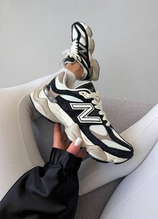 Бежеві кросівки унісекс new balance 9060 sea salt bone х нью беланс 38