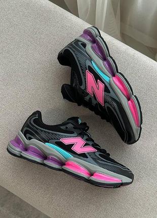 Черные женские кроссовки new balance 2000 black grey pink х нью беланс 41