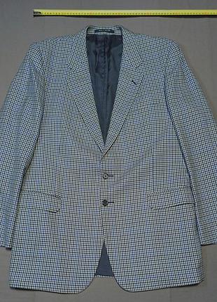 Плечі 48 см st.michael size  44l to fit chest 44 in pure new wool   made in the uk на два гудзики 
в " гусиную лапку " и клетку пиджак 2220123