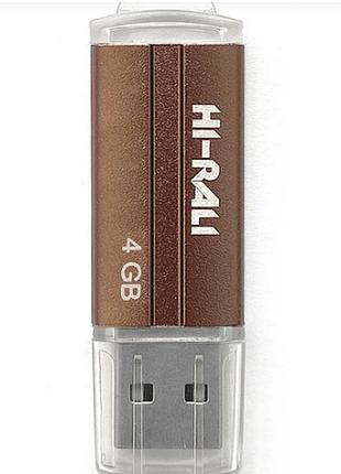 Флешка 4gb hi-rali золотистый