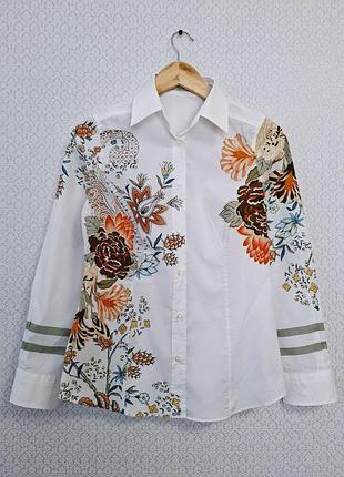 Рубашка женская etro с цветочным принтом paisley, it 40/s, дизайнерская, итальянская