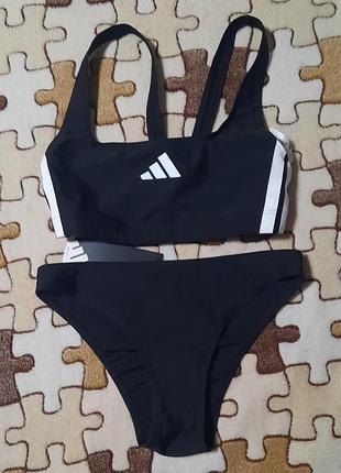 Новий спортивний купальник бікіні adidas оригінал з бірками xxs/xs (распаровка)