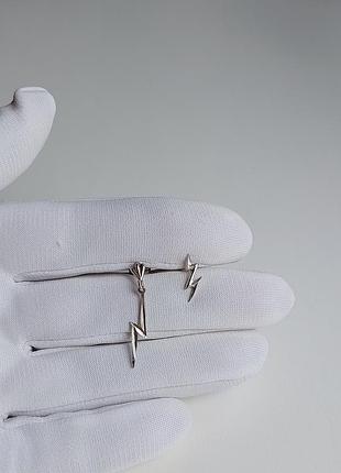 Одиночные серебряные серьги