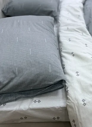 Розкіш та затишок у кожній деталі: комплект постільної білизни ecotton з королівського сатину (євро, сіра смужка)