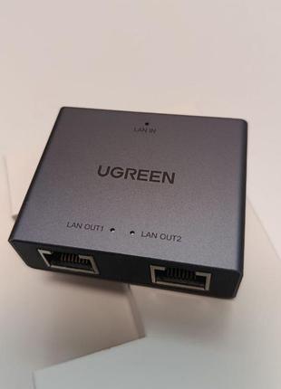 Мережевий розгалужувач ugreen rj45 lan сплітер на 2 порти