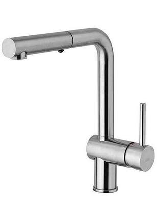 Смеситель для мойки paffoni light с поворотным изливом, металл (lig285st-met)